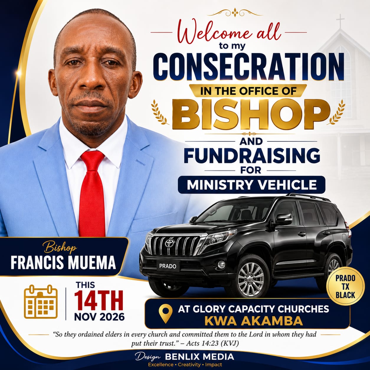 Church Poster Bishop Francis Muema Consecration