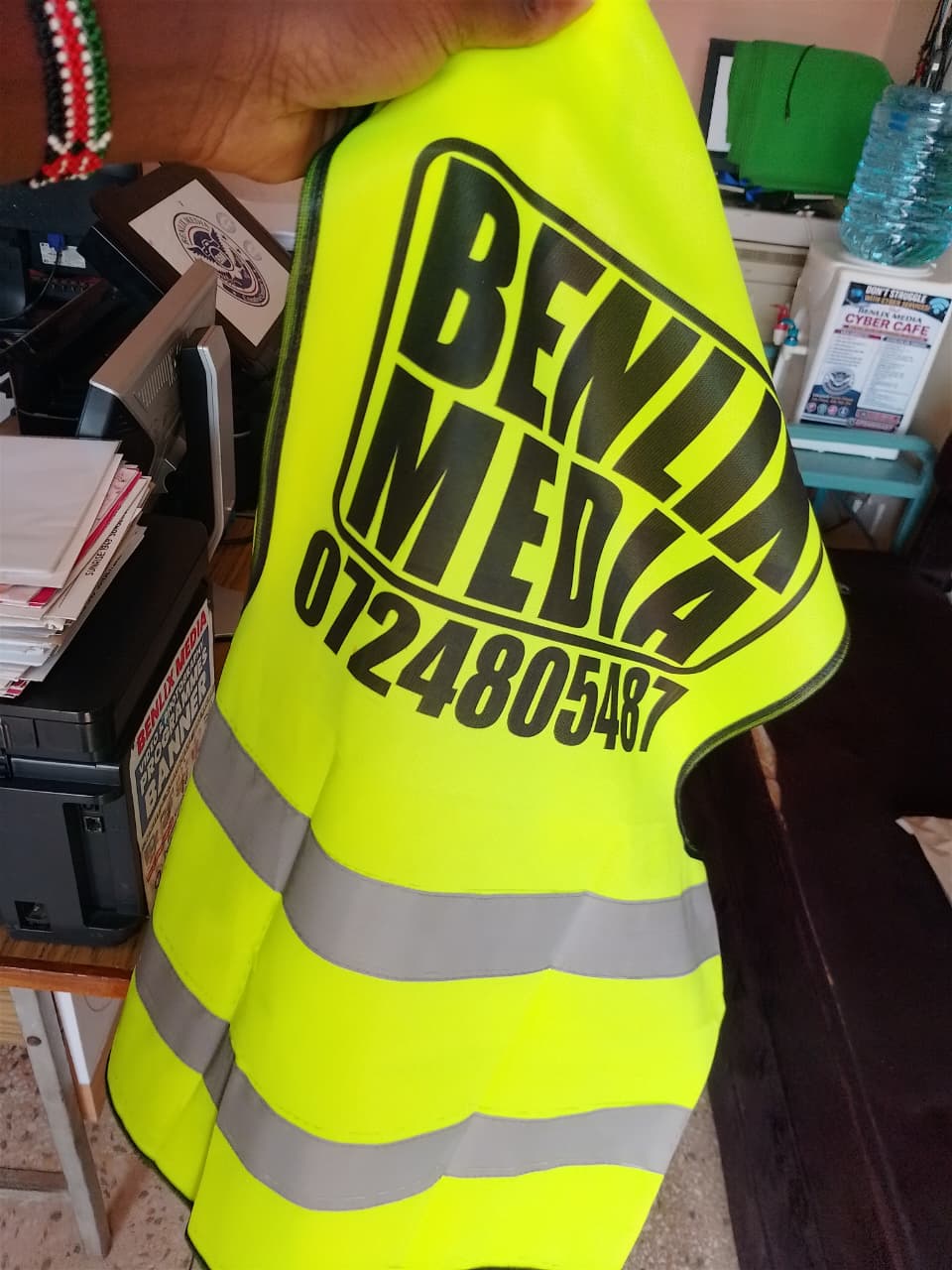 Product Photo Branded Vest Indoor Office