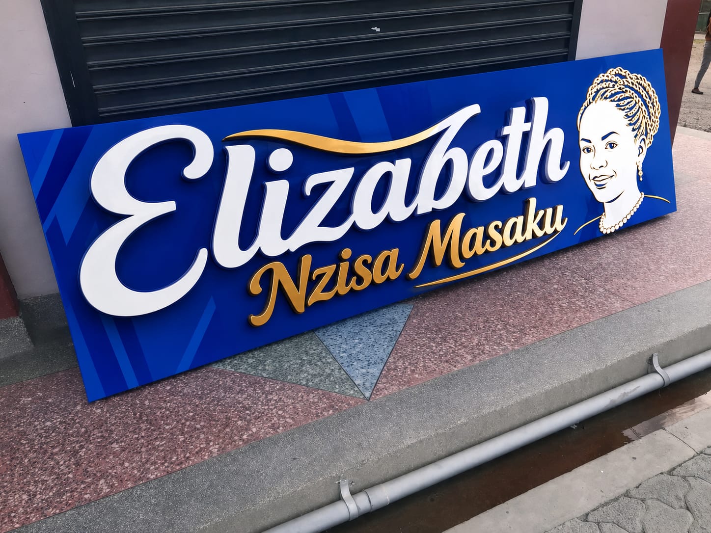 Signage Elizabeth Nzisa Masaku 3D Nameplate
