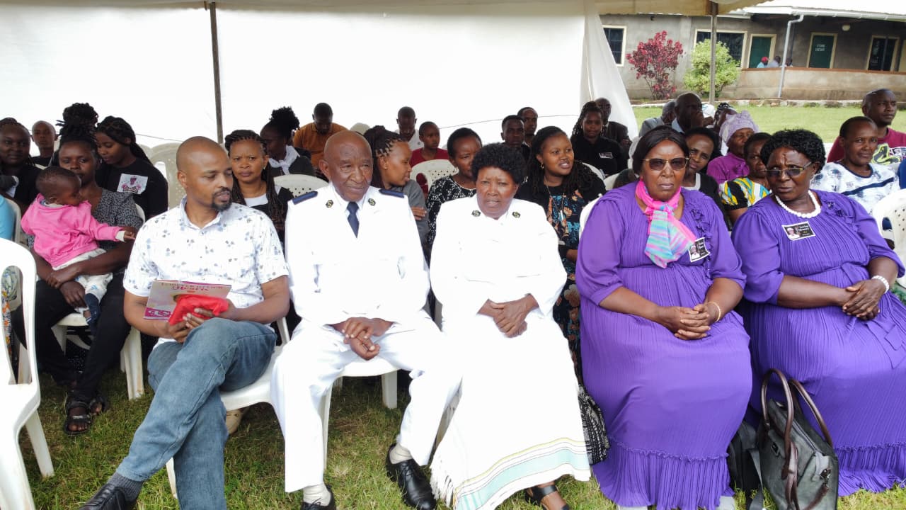 Group Photo Funeral Attendees Purple Dresses View2
