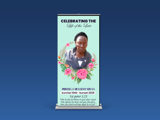 Signage Memorial Banner Priscilla Nduva Digital Mockup