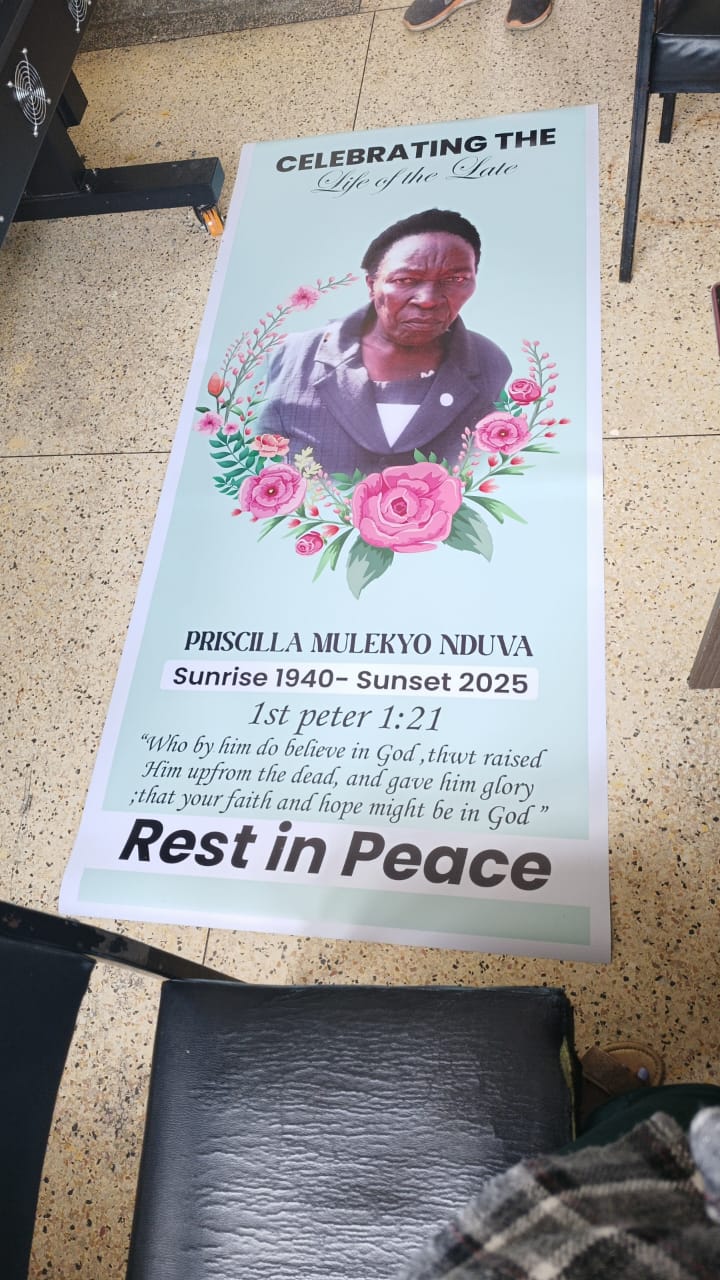 Signage Memorial Banner Priscilla Nduva Physical Print Floor