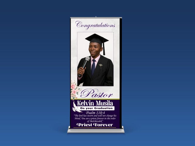 Signage Graduation Banner Kelvin Musila Digital Mockup